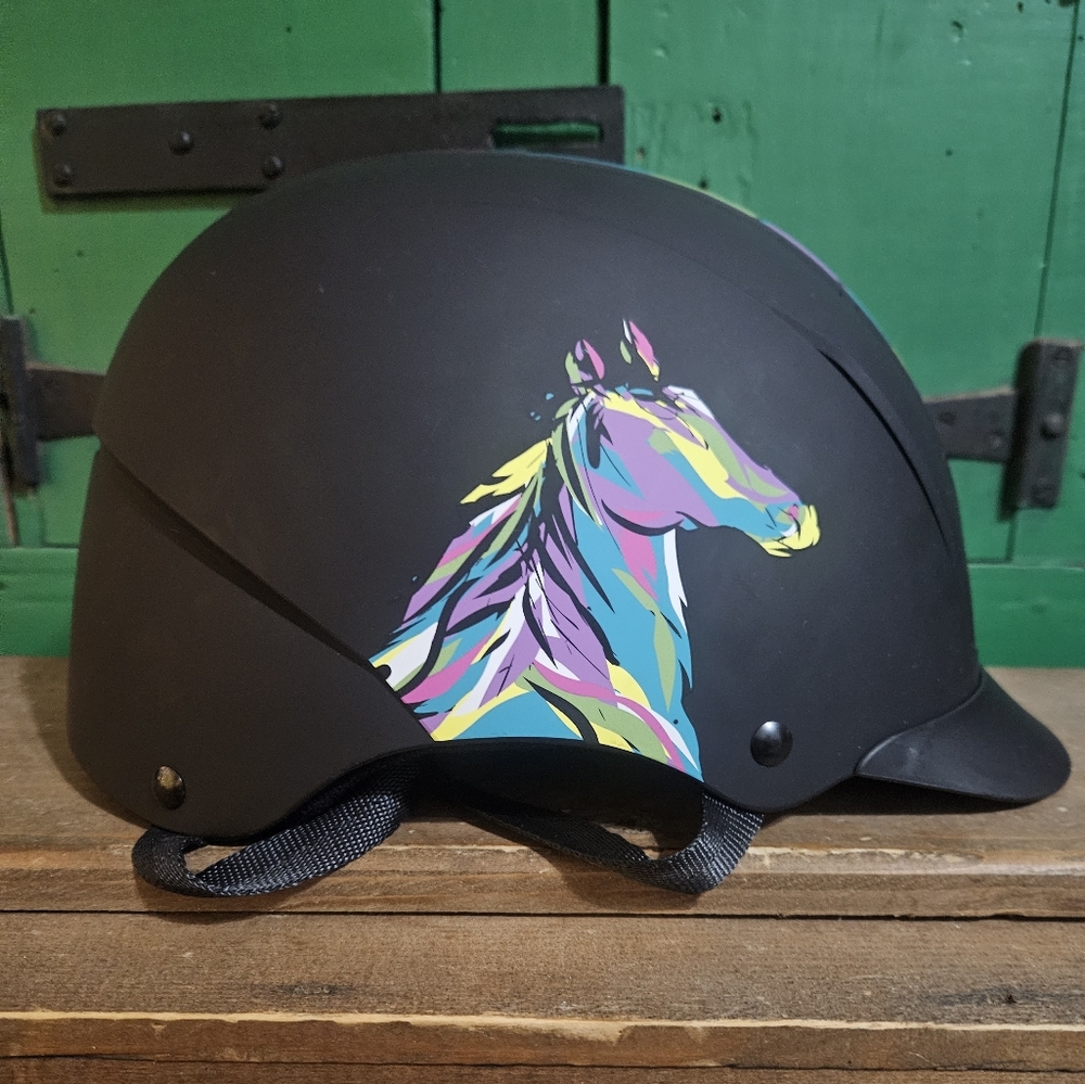 Troxel Spirit Low Profile Graphic Helmet - Pop Art Pony, Size Small